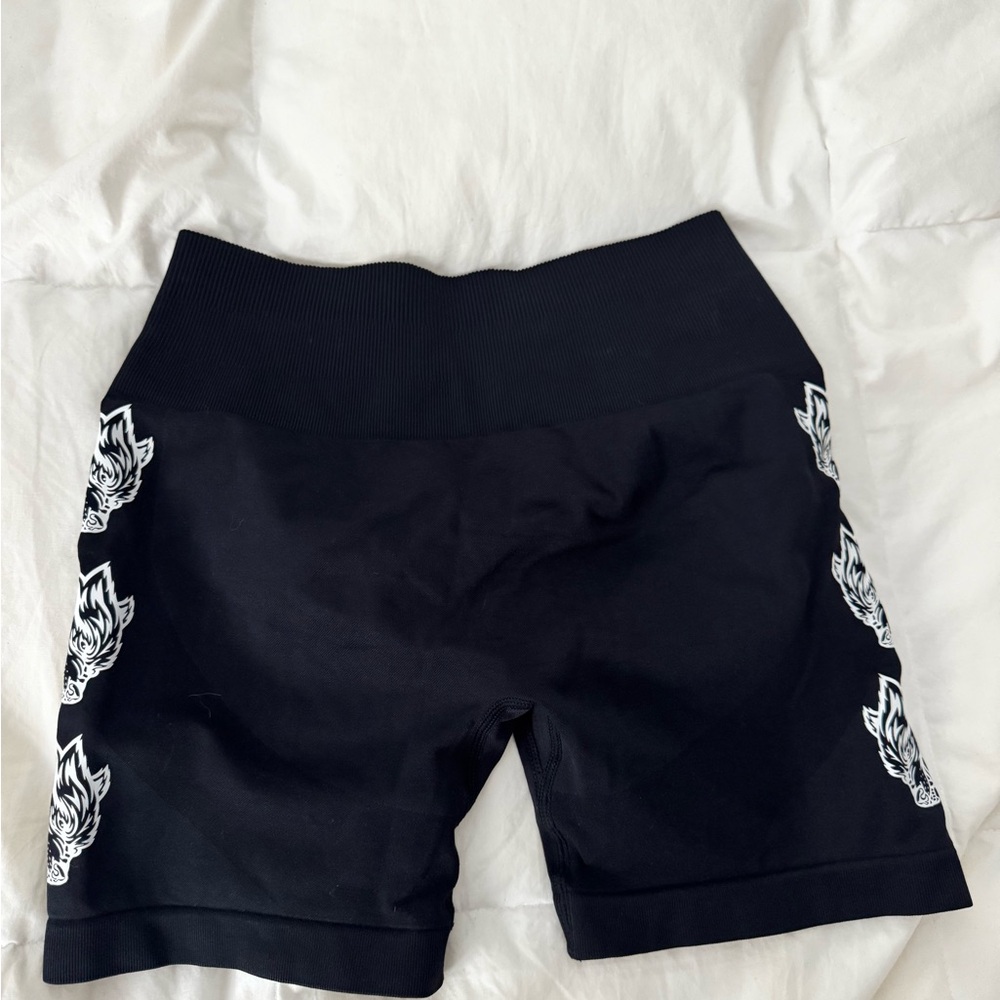 Darc Sport Black Athletic Shorts with White Design